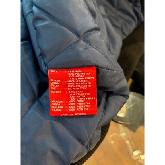 Vintage Tennessee Titans NFL Letterman Jacket Varsity Wool Suede Leather XXL - Picture 10 of 10